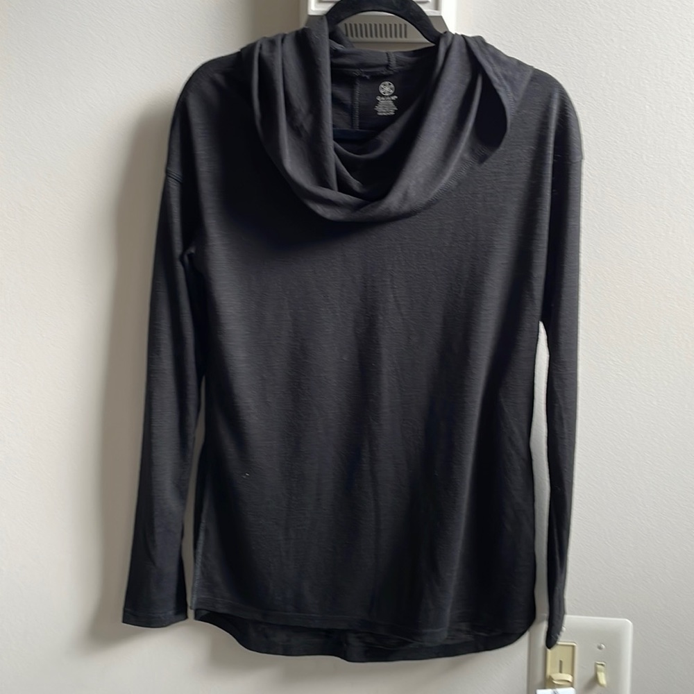 - NWT Gaiam black (tap shoe) cowl neck hoodie